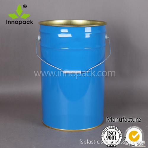 5 gallon paint bucket with iron lid open top cover with spout open